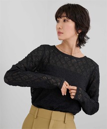 シアーレースカットソー