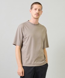 マルチファンクションジャガードTシャツ<ストレッチ・速乾・イージーケア・ハンドウォッシャブル・UVカット・抗菌・防臭>