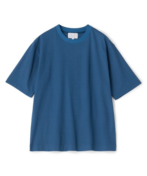 UNION STATION(ユニオンステーション)の「マルチファンクションジャガードTシャツ<ストレッチ・速乾・イージーケア・ハンドウォッシャブル・UVカット・抗菌・防臭>(Tシャツ/カットソー・メンズ・ホワイト/ブラック/グレイッシュベージュ/ネイビー・M/LL/L)」の15枚目の写真