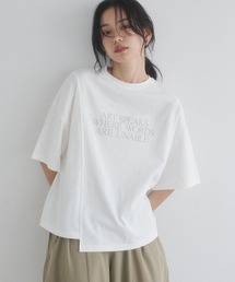 USAコットン アシメロゴ Tシャツ