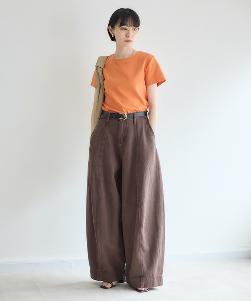 Paradise Picnic(パラダイスピクニック)の「TORANOI. カーブカラーデニムパンツ(デニムパンツ・レディース・カーキ/ブラウン・SMALL/MEDIUM)」の22枚目の写真