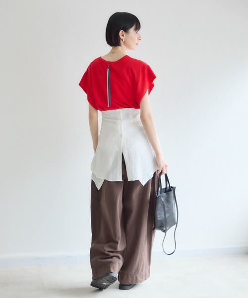 Paradise Picnic(パラダイスピクニック)の「TORANOI. カーブカラーデニムパンツ(デニムパンツ・レディース・カーキ/ブラウン・SMALL/MEDIUM)」の6枚目の写真