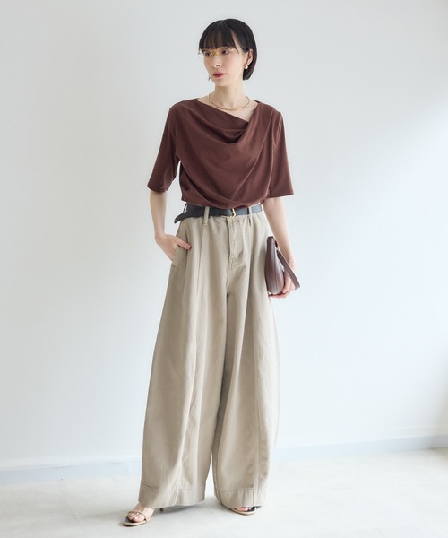 Paradise Picnic(パラダイスピクニック)の「TORANOI. カーブカラーデニムパンツ(デニムパンツ・レディース・カーキ/ブラウン・SMALL/MEDIUM)」の11枚目の写真