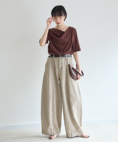 Paradise Picnic(パラダイスピクニック)の「TORANOI. カーブカラーデニムパンツ(デニムパンツ・レディース・カーキ/ブラウン・SMALL/MEDIUM)」の12枚目の写真