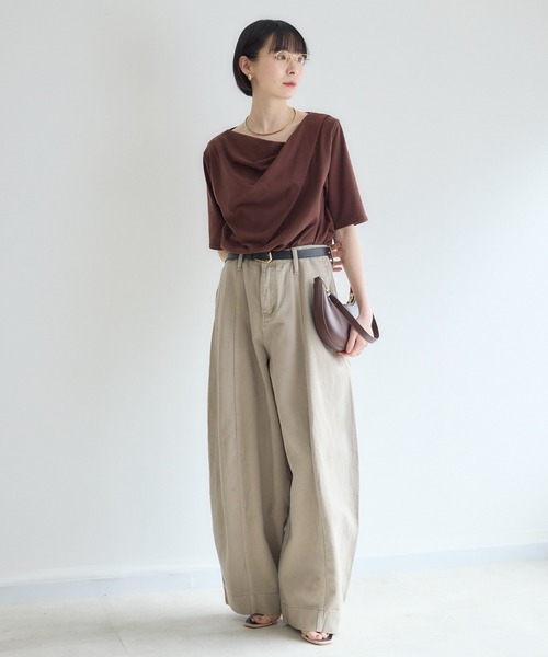 Paradise Picnic(パラダイスピクニック)の「TORANOI. カーブカラーデニムパンツ(デニムパンツ・レディース・カーキ/ブラウン・SMALL/MEDIUM)」の13枚目の写真