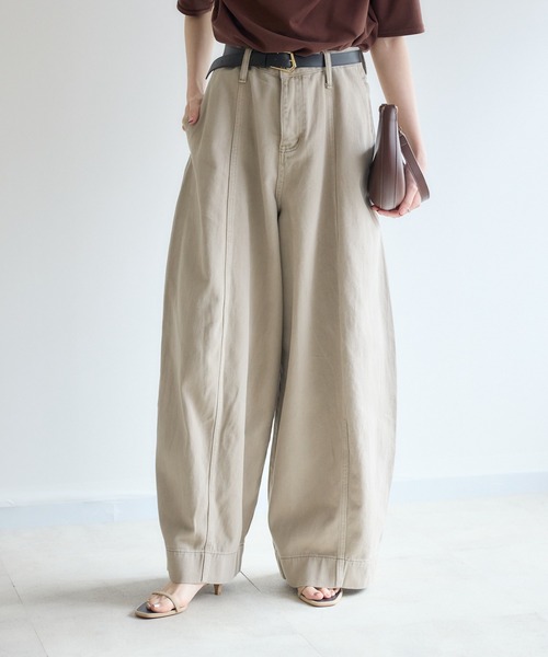 Paradise Picnic(パラダイスピクニック)の「TORANOI. カーブカラーデニムパンツ(デニムパンツ・レディース・カーキ/ブラウン・SMALL/MEDIUM)」の14枚目の写真