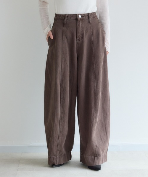 Paradise Picnic(パラダイスピクニック)の「TORANOI. カーブカラーデニムパンツ(デニムパンツ・レディース・カーキ/ブラウン・SMALL/MEDIUM)」の18枚目の写真