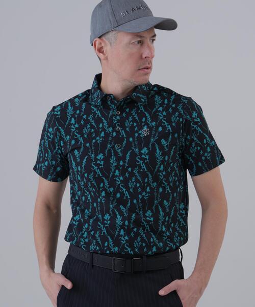 St ANDREWS】ボタニカルプリント半袖シャツ (MENS)（シャツ/ブラウス