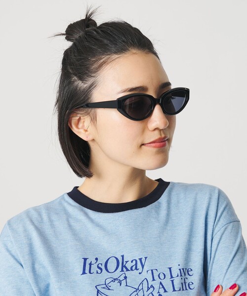 BEAUTY&YOUTH UNITED ARROWS（ビューティーアンドユースユナイテッドアローズ）の「フォックスキャット サングラス（サングラス・レディース・オリーブ/ブラック・FREE）」の3枚目の写真