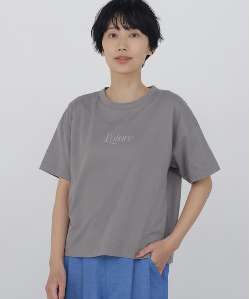 human woman(ヒューマンウーマン)の「◆プリントロゴTシャツ(Tシャツ/カットソー・レディース・ホワイト/ブルー/グレー・MEDIUM)」の5枚目の写真