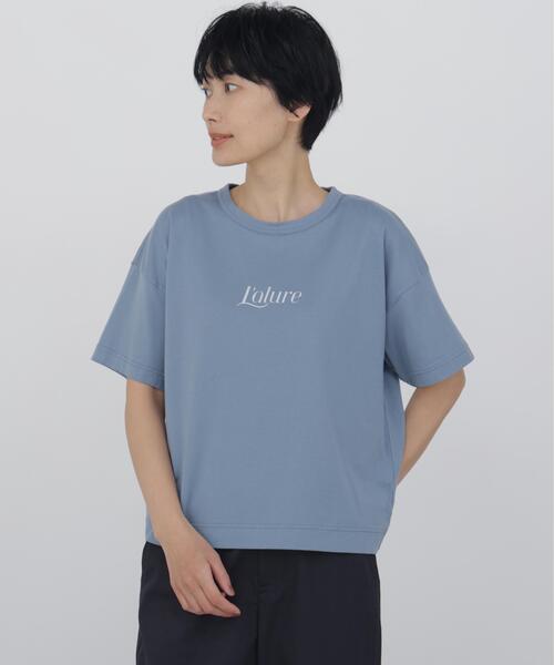 human woman(ヒューマンウーマン)の「◆プリントロゴTシャツ(Tシャツ/カットソー・レディース・ホワイト/ブルー/グレー・MEDIUM)」の22枚目の写真