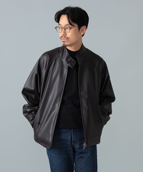 BEAMS F(ビームスエフ)の「【別注】BARACUTA / G4 フェイクレザー ショート ブルゾン(ブルゾン・メンズ・ダークブラウン・38/42/40)」の3枚目の写真