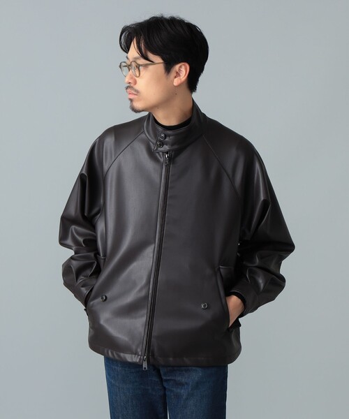BEAMS F(ビームスエフ)の「【別注】BARACUTA / G4 フェイクレザー ショート ブルゾン(ブルゾン・メンズ・ダークブラウン・38/42/40)」の4枚目の写真