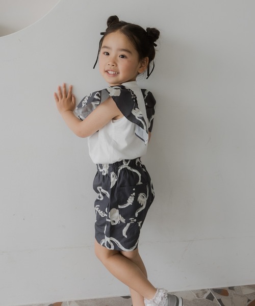 MAKE YOUR DAY(メイクユアデイ)の「うにょうにょ総柄4分丈パンツ(その他パンツ・キッズ・ベージュ/チャコールグレー・80/90/100/120/140/130/110)」の22枚目の写真