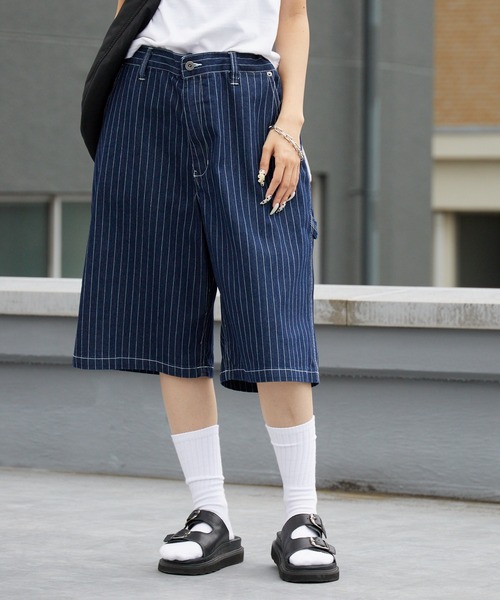 セール】ペインターショーツ ペインターパンツ ピンストライプ