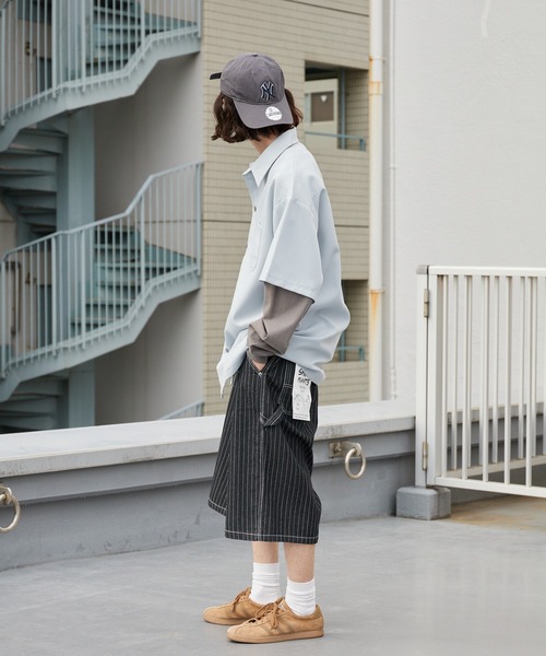 ROOPTOKYO(ループトウキョウ)の「ペインターショーツ ペインターパンツ ピンストライプ ショートパンツ 2026年 夏 夏服(デニムパンツ・メンズ・ブラック/ブルー/ブラック系/ブルー系・S/M/L)」の11枚目の写真