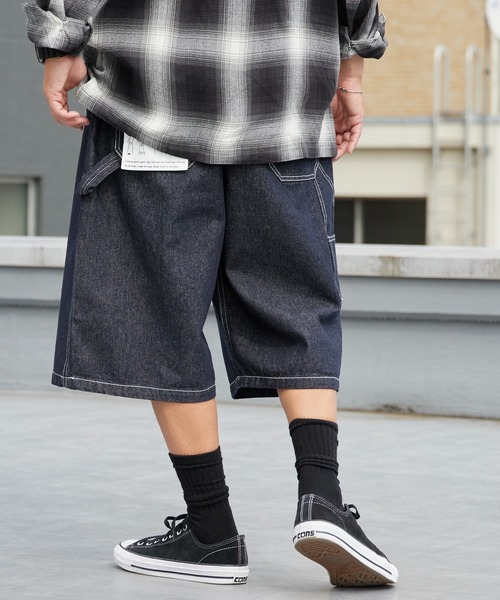 ROOPTOKYO(ループトウキョウ)の「ペインターショーツ ペインターパンツ ピンストライプ ショートパンツ 2026年 夏 夏服(デニムパンツ・メンズ・ブラック/ブルー/ブラック系/ブルー系・S/M/L)」の16枚目の写真
