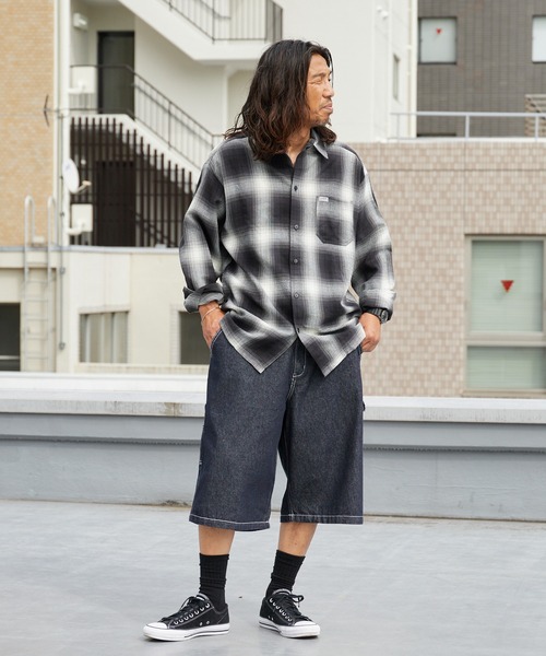 ROOPTOKYO(ループトウキョウ)の「ペインターショーツ ペインターパンツ ピンストライプ ショートパンツ 2026年 夏 夏服(デニムパンツ・メンズ・ブラック/ブルー/ブラック系/ブルー系・S/M/L)」の17枚目の写真