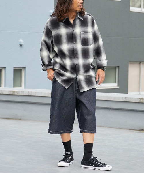 ROOPTOKYO(ループトウキョウ)の「ペインターショーツ ペインターパンツ ピンストライプ ショートパンツ 2026年 夏 夏服(デニムパンツ・メンズ・ブラック/ブルー/ブラック系/ブルー系・S/M/L)」の18枚目の写真