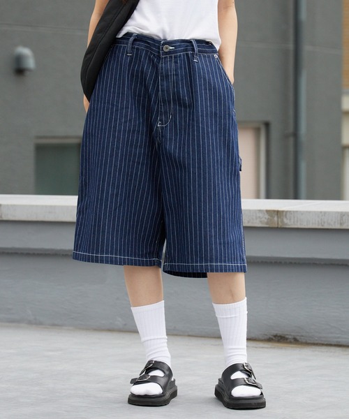 ROOPTOKYO(ループトウキョウ)の「ペインターショーツ ペインターパンツ ピンストライプ ショートパンツ 2026年 夏 夏服(デニムパンツ・メンズ・ブラック/ブルー/ブラック系/ブルー系・S/M/L)」の22枚目の写真