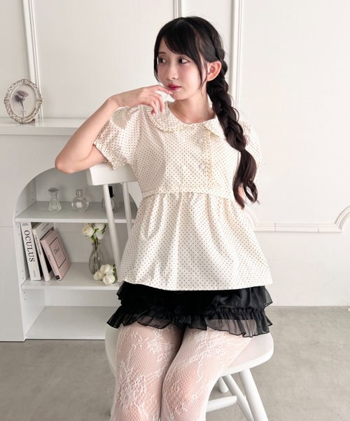 Loueme(ルエム)の「スターボタンドットブラウス(シャツ/ブラウス・レディース・ネイビー/アイボリー・FREE)」の16枚目の写真