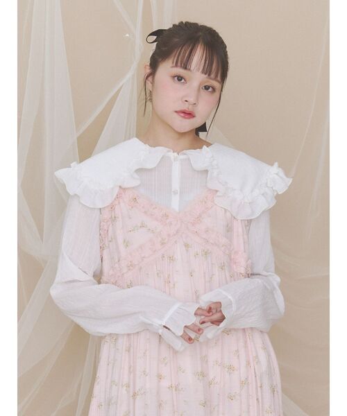 merry jenny（メリージェニー）の「デコラティブフリルキャミワンピース（ワンピース・レディース・その他1/ブルー/アイボリー・FREE）」の16枚目の写真