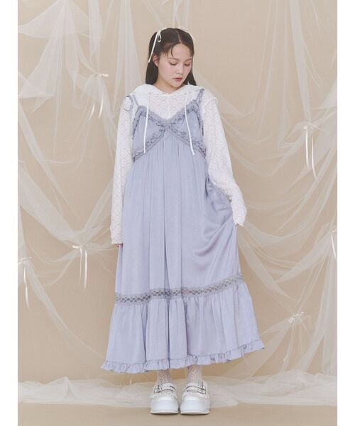 merry jenny（メリージェニー）の「デコラティブフリルキャミワンピース（ワンピース・レディース・その他1/ブルー/アイボリー・FREE）」の17枚目の写真