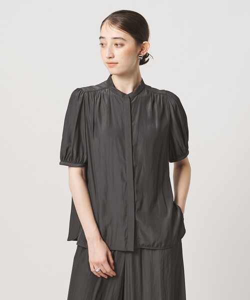 UNITED ARROWS(ユナイテッドアローズ)の「Spiree ショートスリーブ ブラウス(シャツ/ブラウス・レディース・ダークグレー/その他7/その他9/その他1/モカ・FREE)」の2枚目の写真