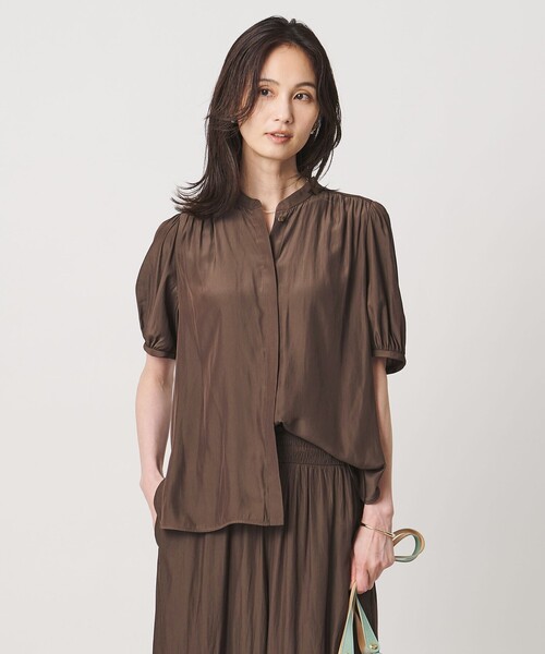 UNITED ARROWS(ユナイテッドアローズ)の「Spiree ショートスリーブ ブラウス(シャツ/ブラウス・レディース・ダークグレー/その他7/その他9/その他1/モカ・FREE)」の3枚目の写真