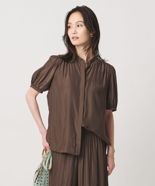 UNITED ARROWS(ユナイテッドアローズ)の「Spiree ショートスリーブ ブラウス(シャツ/ブラウス・レディース・ダークグレー/その他7/その他9/その他1/モカ・FREE)」の11枚目の写真