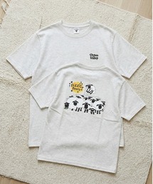 ALWAYS GOOD TIME | 【Shaun the Sheep/ひつじのショーン】キャラクターワンポイント刺繍&バックプリント半袖Tシャツ(DRY)ユニセックス(Tシャツ/カットソー)