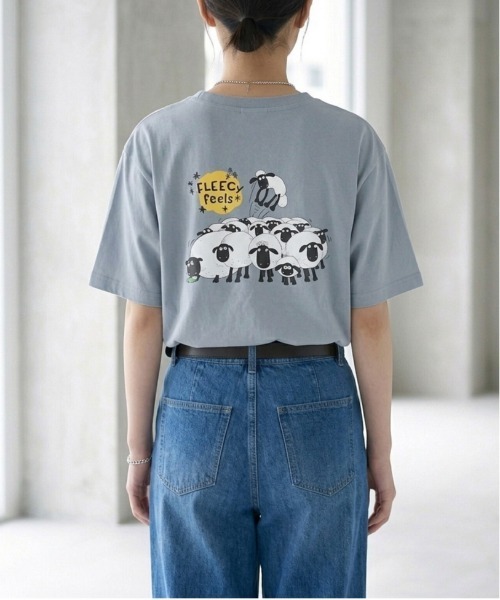 ALWAYS GOOD TIME(オルウェイズグッドタイム)の「【Shaun the Sheep/ひつじのショーン】キャラクターワンポイント刺繍&バックプリント半袖Tシャツ(DRY)ユニセックス(Tシャツ/カットソー・メンズ・オートミール/ライトイエロー/ネイビー/サックスブルー・LARGE/MEDIUM)」の16枚目の写真