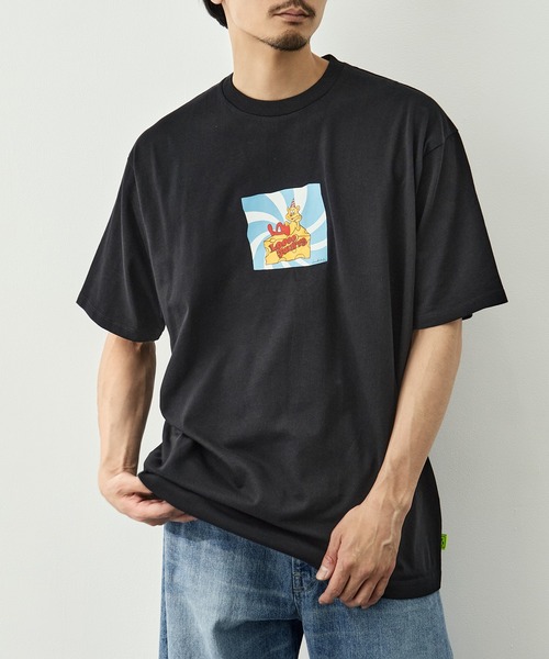 LOOSE JOINTS(ルーズジョインツ)の「【LOOSE JOINTS/ルーズジョインツ】DEADKEBAB - CHEESE S/S TEE(Tシャツ/カットソー・メンズ・ブラック/ホワイト・XL/L)」の2枚目の写真