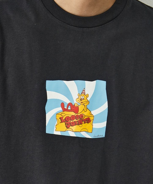 LOOSE JOINTS(ルーズジョインツ)の「【LOOSE JOINTS/ルーズジョインツ】DEADKEBAB - CHEESE S/S TEE(Tシャツ/カットソー・メンズ・ブラック/ホワイト・XL/L)」の4枚目の写真