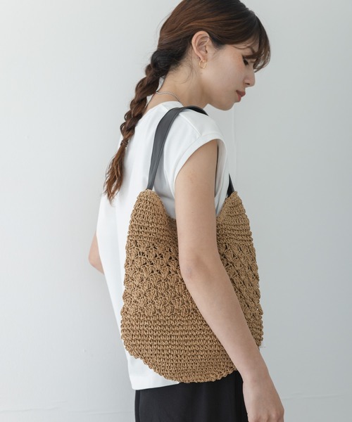 URBAN RESEARCH Sonny Label（アーバンリサーチサニーレーベル）の「ワンショルダーカゴバッグ（トートバッグ・レディース・ブラウン/ブラック・ONE）」の7枚目の写真