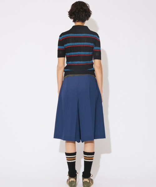 beautiful people(ビューティフルピープル)の「kids striped lace knit polo pullover(ニット/セーター・レディース・アイボリー/ブラック・34/38)」の6枚目の写真
