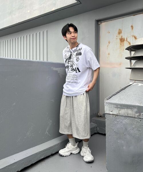 UNDEROFF（アンダーオフ）の「バルーンクーブサイドタックバミューダパンツメランジ（その他パンツ・レディース・ヘザーグレー・LARGE/MEDIUM）」の6枚目の写真