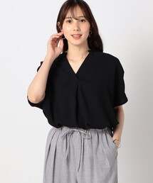 ONOFF兼用 スキッパーブラウス