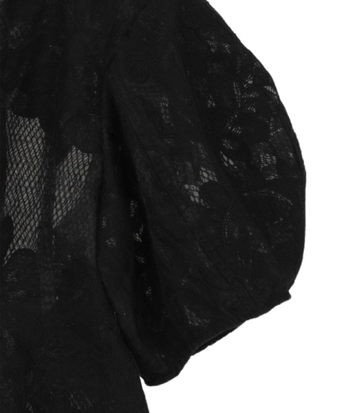 CLANE(クラネ)の「【CLANE】FLOWER LACE WAIST SHAPE TOPS(シャツ/ブラウス・レディース・ブラウン/ブラック/ホワイト・1)」の12枚目の写真