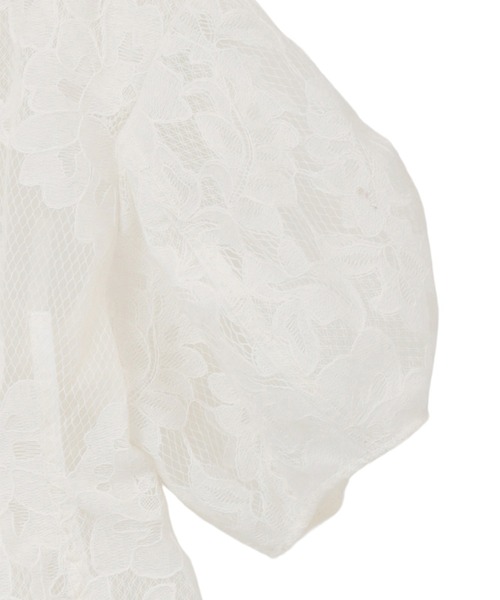 CLANE(クラネ)の「【CLANE】FLOWER LACE WAIST SHAPE TOPS(シャツ/ブラウス・レディース・ブラウン/ブラック/ホワイト・1)」の6枚目の写真