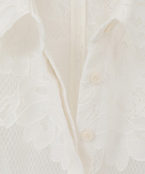CLANE(クラネ)の「【CLANE】FLOWER LACE WAIST SHAPE TOPS(シャツ/ブラウス・レディース・ブラウン/ブラック/ホワイト・1)」の8枚目の写真