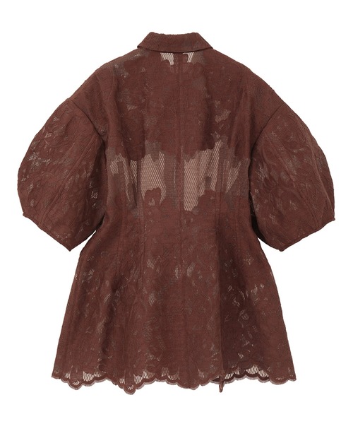 CLANE(クラネ)の「【CLANE】FLOWER LACE WAIST SHAPE TOPS(シャツ/ブラウス・レディース・ブラウン/ブラック/ホワイト・1)」の16枚目の写真