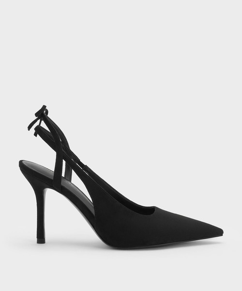 CHARLES & KEITH(チャールズ & キース)の「バックボウ スリングバックパンプス(パンプス・レディース・オフホワイト/ブラック系その他2・22.5cm/23cm/23.5cm/24.5cm/25cm)」の5枚目の写真