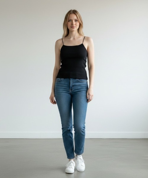 MILLER(ミラー)の「R.P.miller/ Prib Cap Cami (SOLID) / RM241-2146 秋服 冬服(キャミソール・レディース・ブラック/アイボリー・FREE)」の12枚目の写真