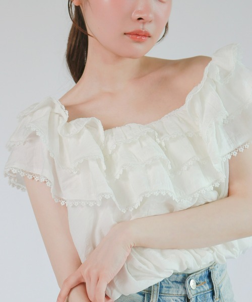 mic by Olu.(ミックバイオルドット)の「< ZOZOTOWN限定 >ロージークラウドトップス(シャツ/ブラウス・レディース・ホワイト・FREE)」の1枚目の写真