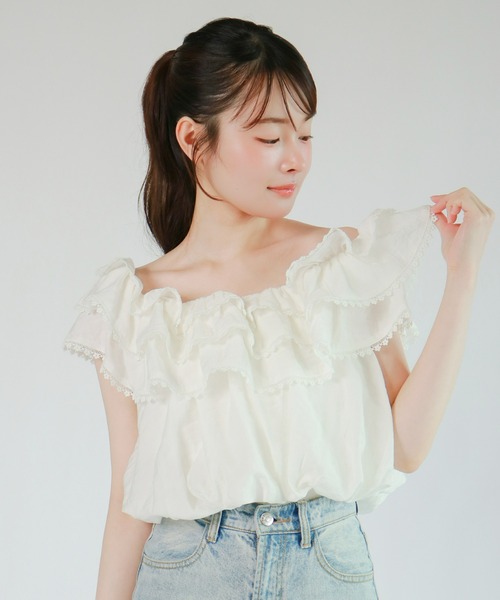 mic by Olu.(ミックバイオルドット)の「< ZOZOTOWN限定 >ロージークラウドトップス(シャツ/ブラウス・レディース・ホワイト・FREE)」の2枚目の写真