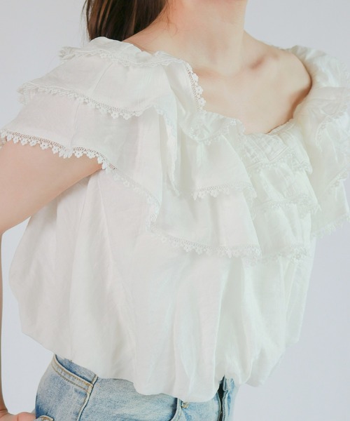 mic by Olu.(ミックバイオルドット)の「< ZOZOTOWN限定 >ロージークラウドトップス(シャツ/ブラウス・レディース・ホワイト・FREE)」の9枚目の写真