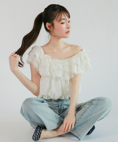 mic by Olu.(ミックバイオルドット)の「< ZOZOTOWN限定 >ロージークラウドトップス(シャツ/ブラウス・レディース・ホワイト・FREE)」の3枚目の写真