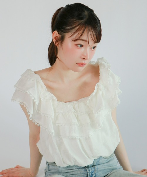 mic by Olu.(ミックバイオルドット)の「< ZOZOTOWN限定 >ロージークラウドトップス(シャツ/ブラウス・レディース・ホワイト・FREE)」の5枚目の写真