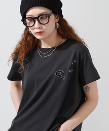 ワンポイント刺繍 コンパクトシルエットTシャツ 半袖